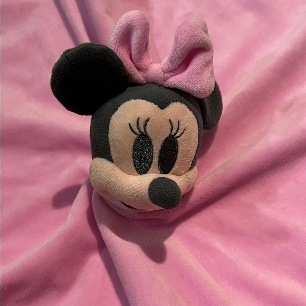Disney Baby Minnie Mouse Pink Lovey Security Blanket 15”